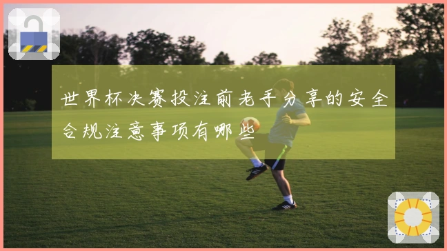 世界杯决赛投注前老手分享的安全合规注意事项有哪些